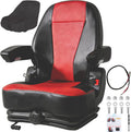 Lawn Mower Seat with Cover,Spring-Dampers Heavy Duty Tractor Suspension Seat for Zero Turn Mower Tractor Excavator