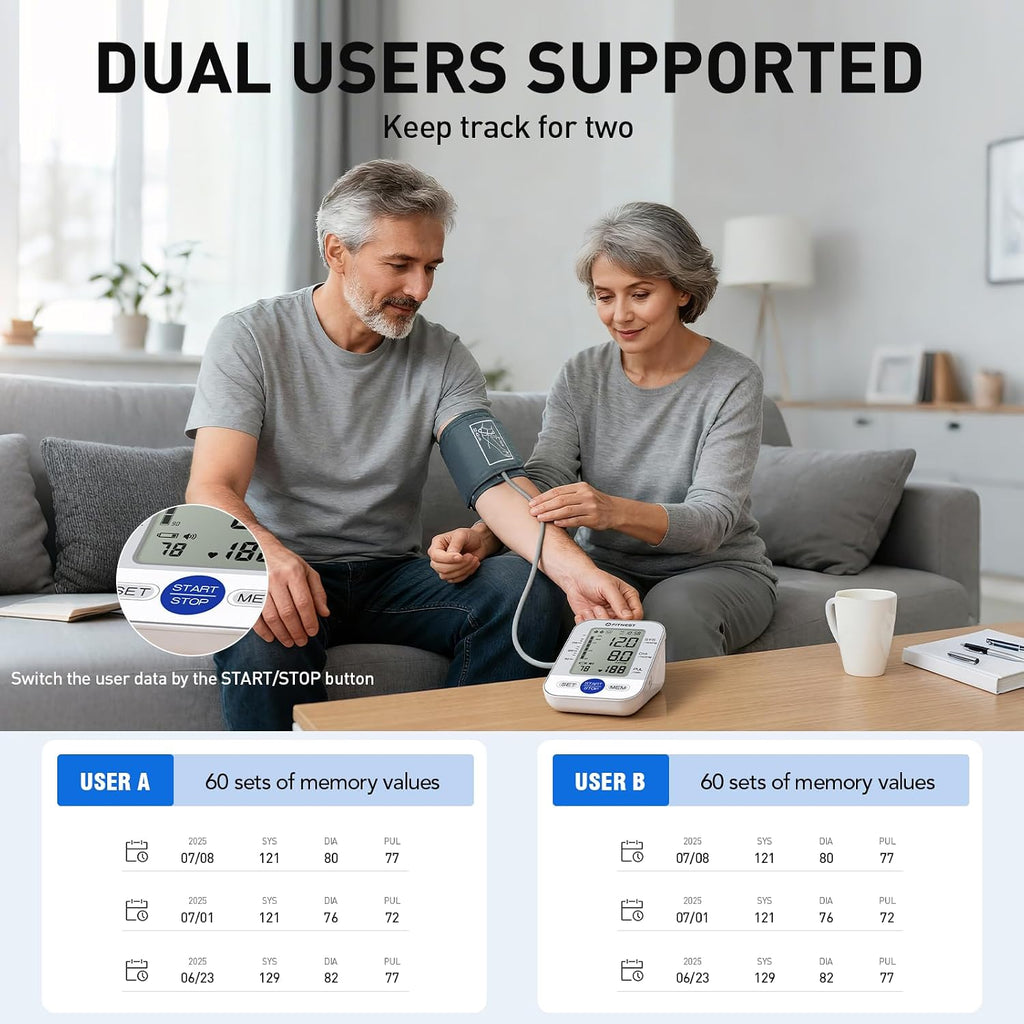 Blood Pressure Monitor, Automatic Digital Upper Arm BP Machine for Home Use