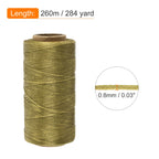 Waxed Thread Wax String 284 Yard 0.8mm 150D Flat Deep Khaki