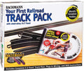 Trains Snap-Fit E-Z TRACK WORLD’S GREATEST HOBBY TRACK PACK - Steel Alloy Rail With Black Roadbed - HO Scale , White