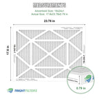 18x24x1 Air Filter 4 Pack, MERV 8 Pleated HVAC Furnace Filter