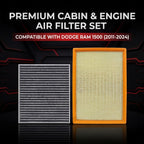 Powkos Cabin Engine Air Filter Set 68441763AA