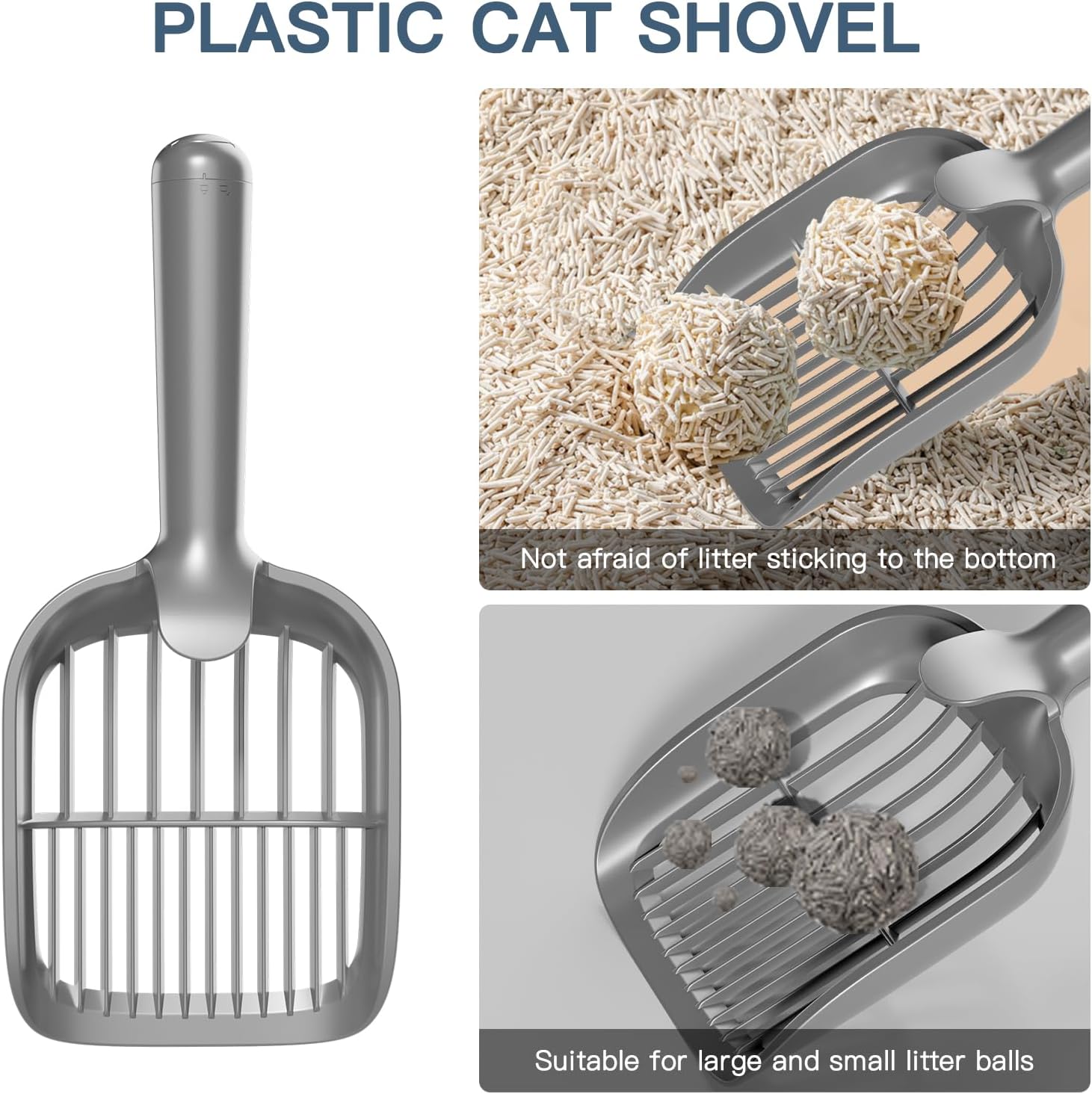 Cat Stainless Steel Litter Box with Lid, Kitty Extra Large Metal Litter Boxes XL High Sided with Mat and Scoop for