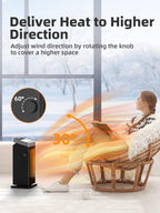 1500W Space Heater for Indoor Use, Ceramic Electric Tower Heater