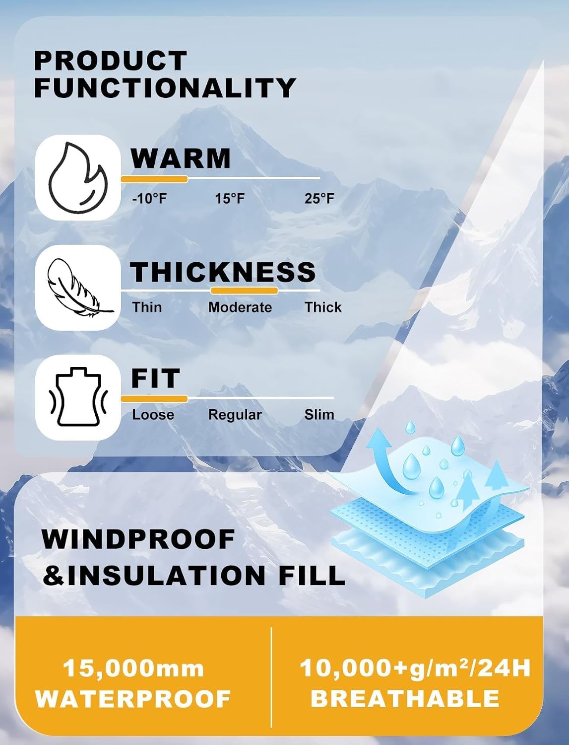 Mens Womens Baggy Snowboard Pants Ski Bibs Overalls Waterproof | 100% Polyester, 15K Waterproof, 10K Breathable