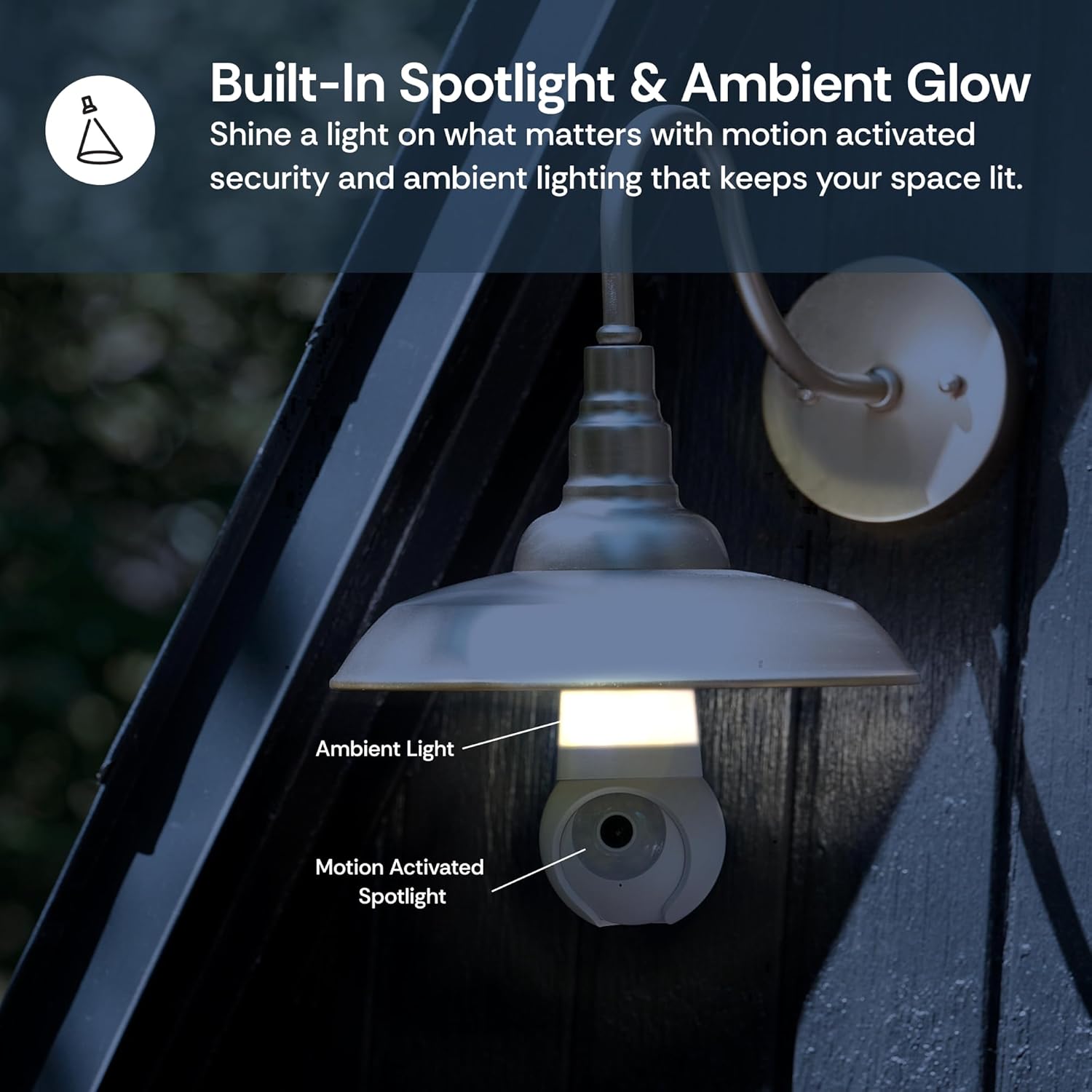 Luna Light Bulb Security Cameras Wireless Outdoor Indoor, 360° Pan Tilt, Color Night Vision, LED Bulb & Spotlight