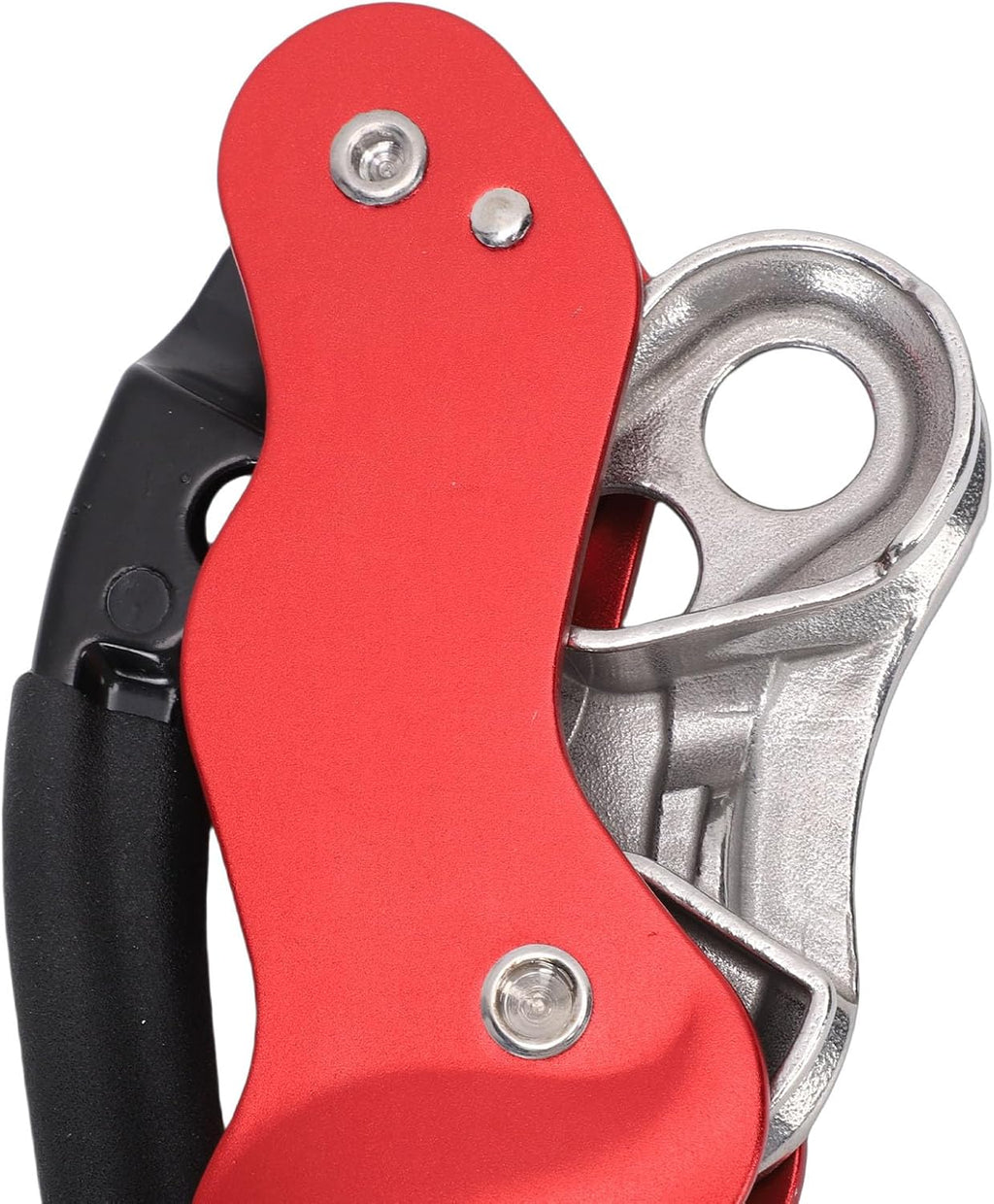 Aluminum Alloy Anti Panic Stop Descender Belay Device, Compact Single Plate Manual Speed Control Rappelling Descender