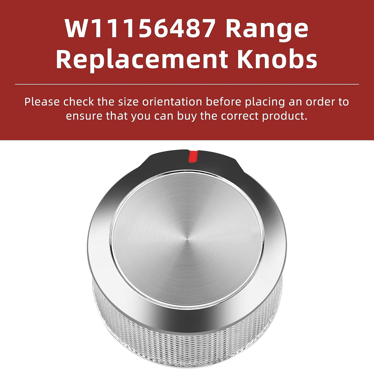 AMI PARTS W11156487 Cooktop Range/Oven Knobs Fit for Kitchen-aid Whirl-Pool