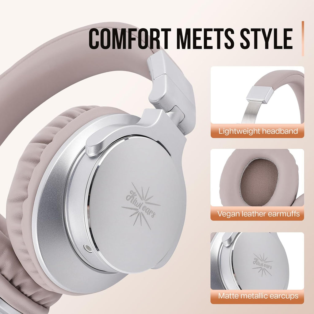 Kiwi Ears Division 40mm DD Driver DJ Studio Monitoring Headphones | Over-ear, DJ Head Phones with Dual 3.5mm to