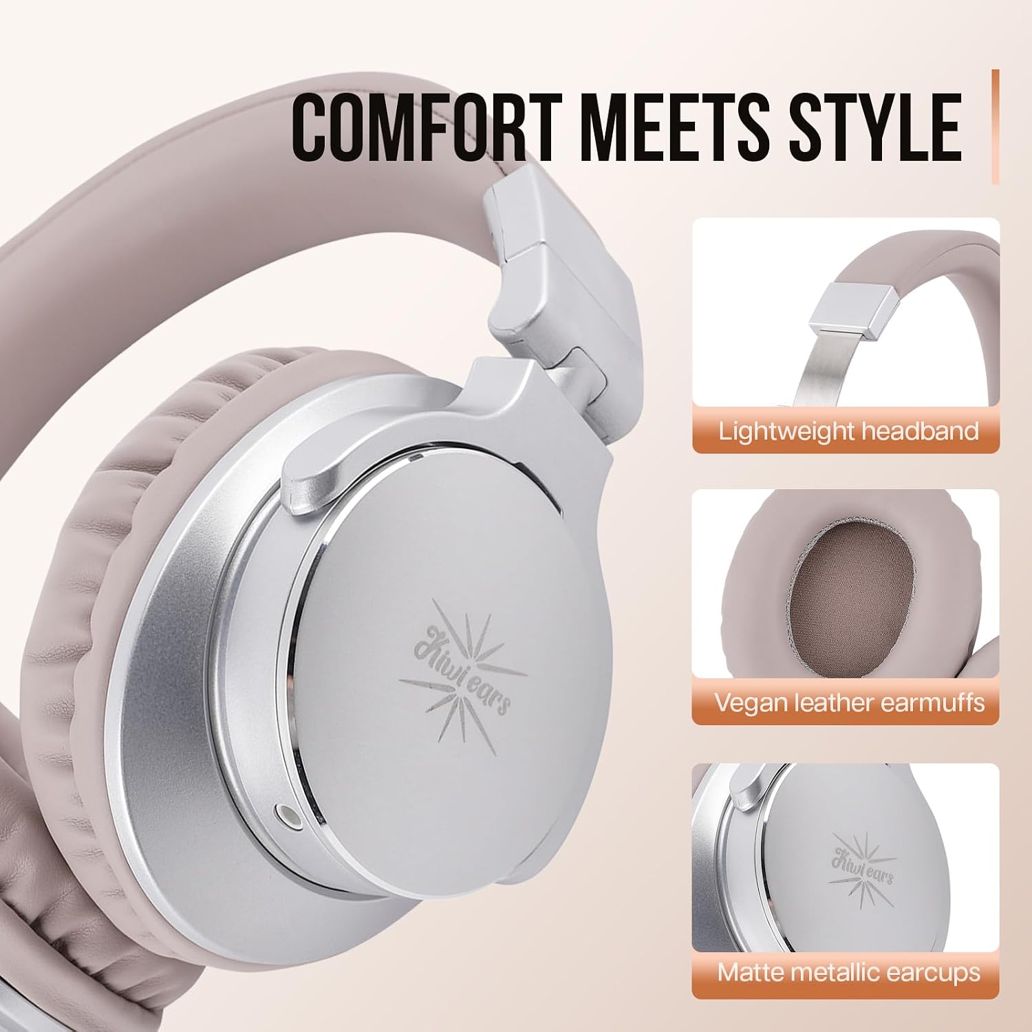 Kiwi Ears Division 40mm DD Driver DJ Studio Monitoring Headphones | Over-ear, DJ Head Phones with Dual 3.5mm to