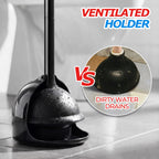 Toilet Plunger with Holder Heavy Duty Bathroom Clog Remover