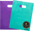 200 Teal And Purple Plastic Bags 9x12 Merchandise Bags