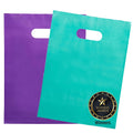 200 Teal & Purple Plastic Bags 12x15 Merchandise Bags