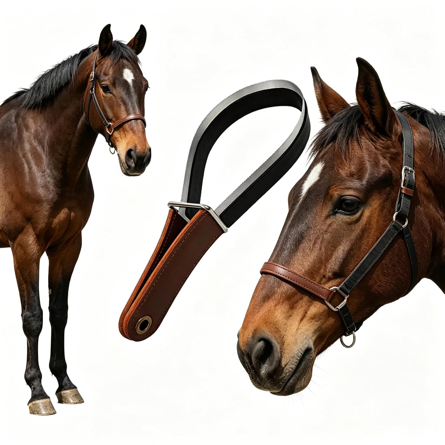 Horse Shedding Blade & Sweat Scraper 2-in-1 Grooming Cattle Sheep