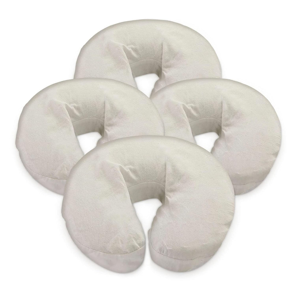 Pack of 4, Premium Extra Thick 100% Cotton Flannel Massage Tables Face Cradle Covers Cozies Fitted - Includes 4 pcs
