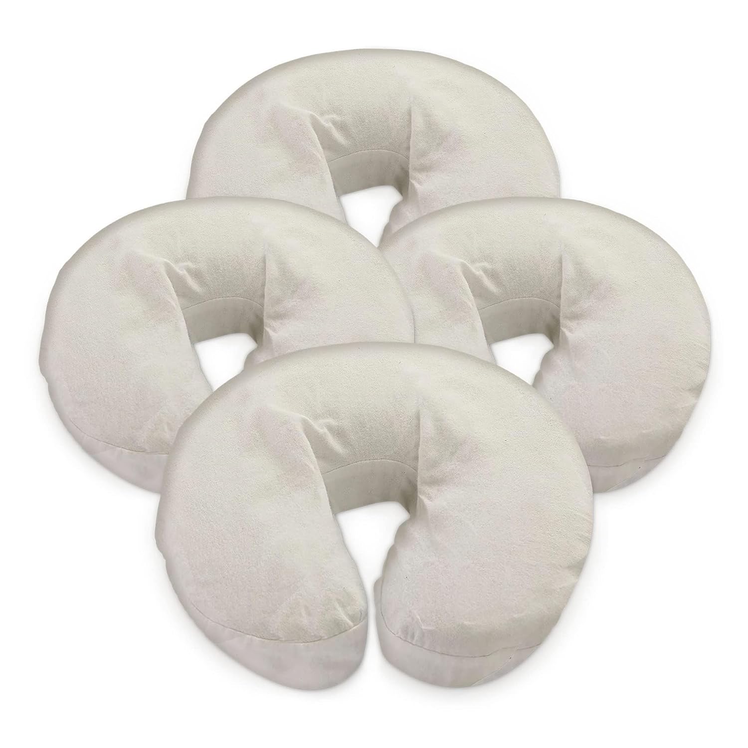Pack of 4, Premium Extra Thick 100% Cotton Flannel Massage Tables Face Cradle Covers Cozies Fitted - Includes 4 pcs