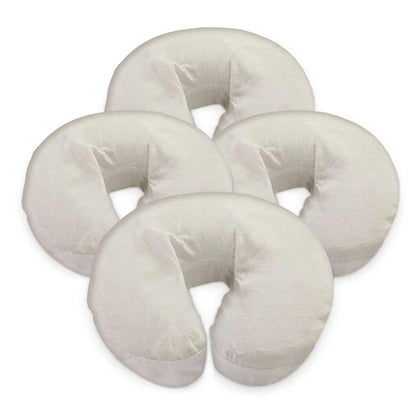 Pack of 4, Premium Extra Thick 100% Cotton Flannel Massage Tables Face Cradle Covers Cozies Fitted - Includes 4 pcs