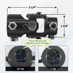 RABROPAR 1" DD X 3/4" DD Single Steering Shaft U Joint Coupler Black Steel Universal Coupling