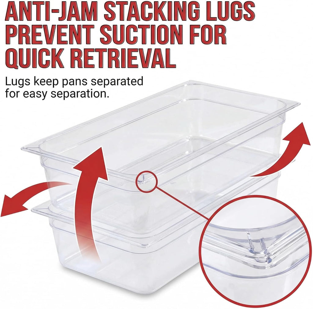 Carlisle StorPlus Polycarbonate Food Pan, Full Size, 19.4 Qt, 1 Ct, Clear