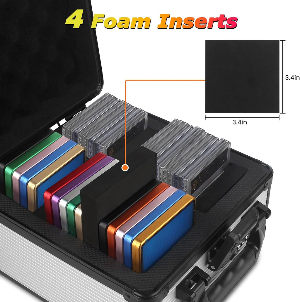 Graded Card Case Upgraded Sports Card Storage Box Waterproof Trading Card Holder, Compatible with PSA BGS CSG FGS Up