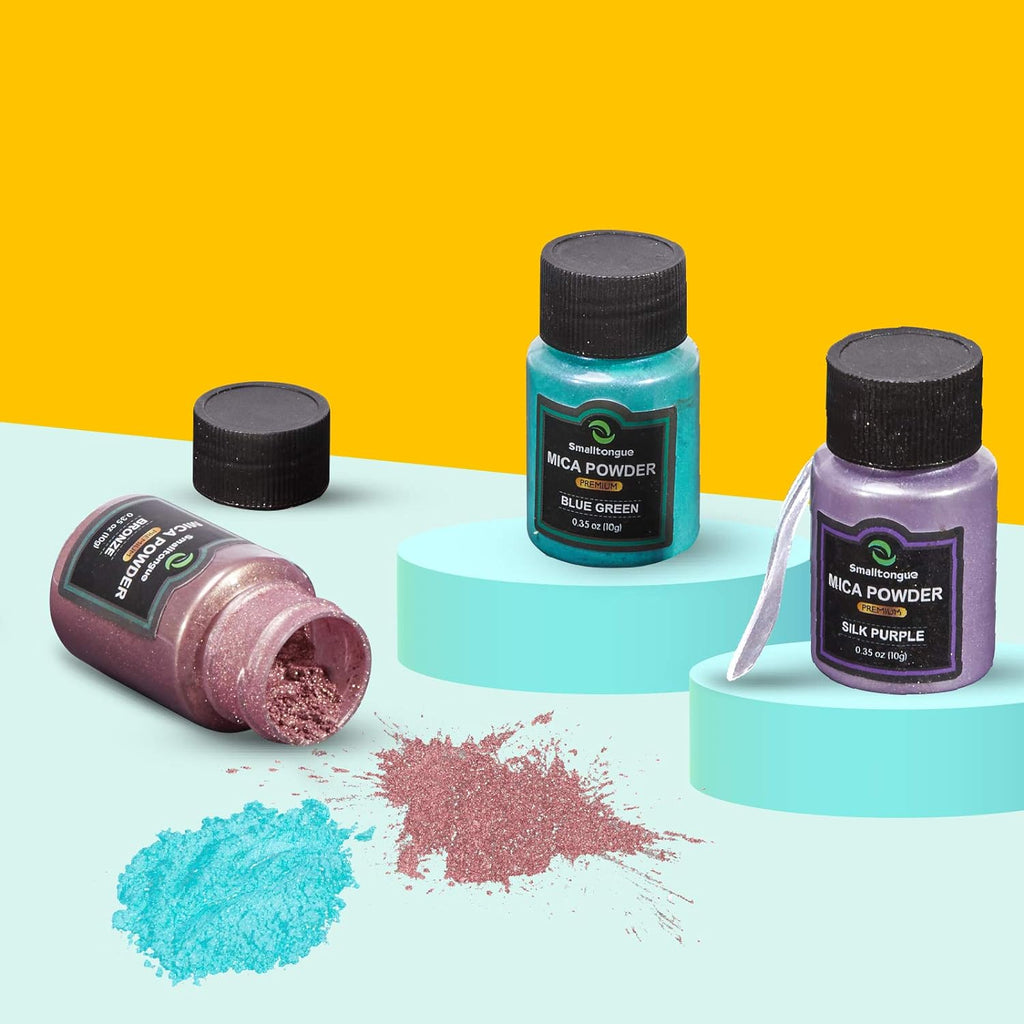 Mica Powder, 108 Colors (10g), Pigment for Epoxy Resin, Soap, Bath Bomb | Complies with ASTM D-4236| 36 Original