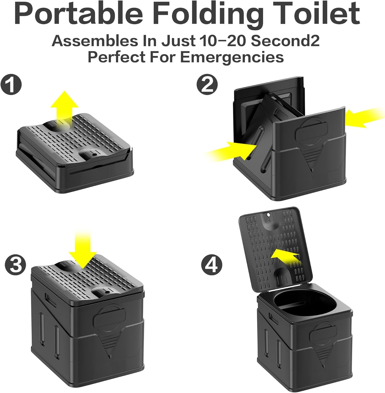 Portable Toilet,Camping Toilet Have Small Foldable Size. It is Compact Portable Toilet for Adults and Children.