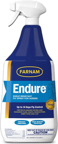 Endure Fly Spray for Horses, Long-Lasting Fly Repellent, 32 oz Spray