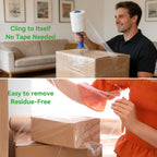 5 inch Plastic Stretch Film Shrink Wrap Roll for Moving -12 Rolls