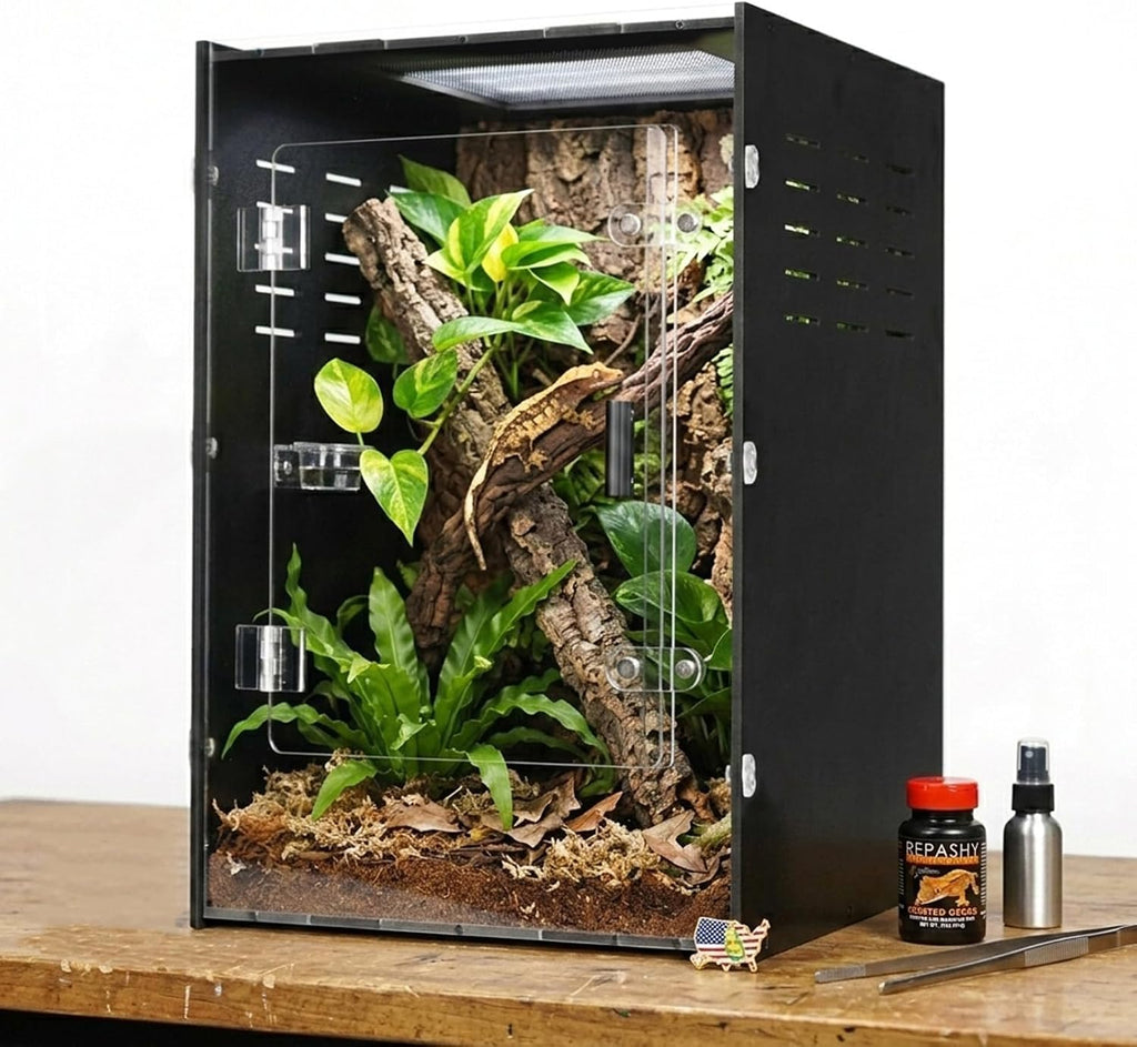 16x16x24 PVC Reptile Terrarium, 25 Gallon Tank for Adult Reptiles Habitat