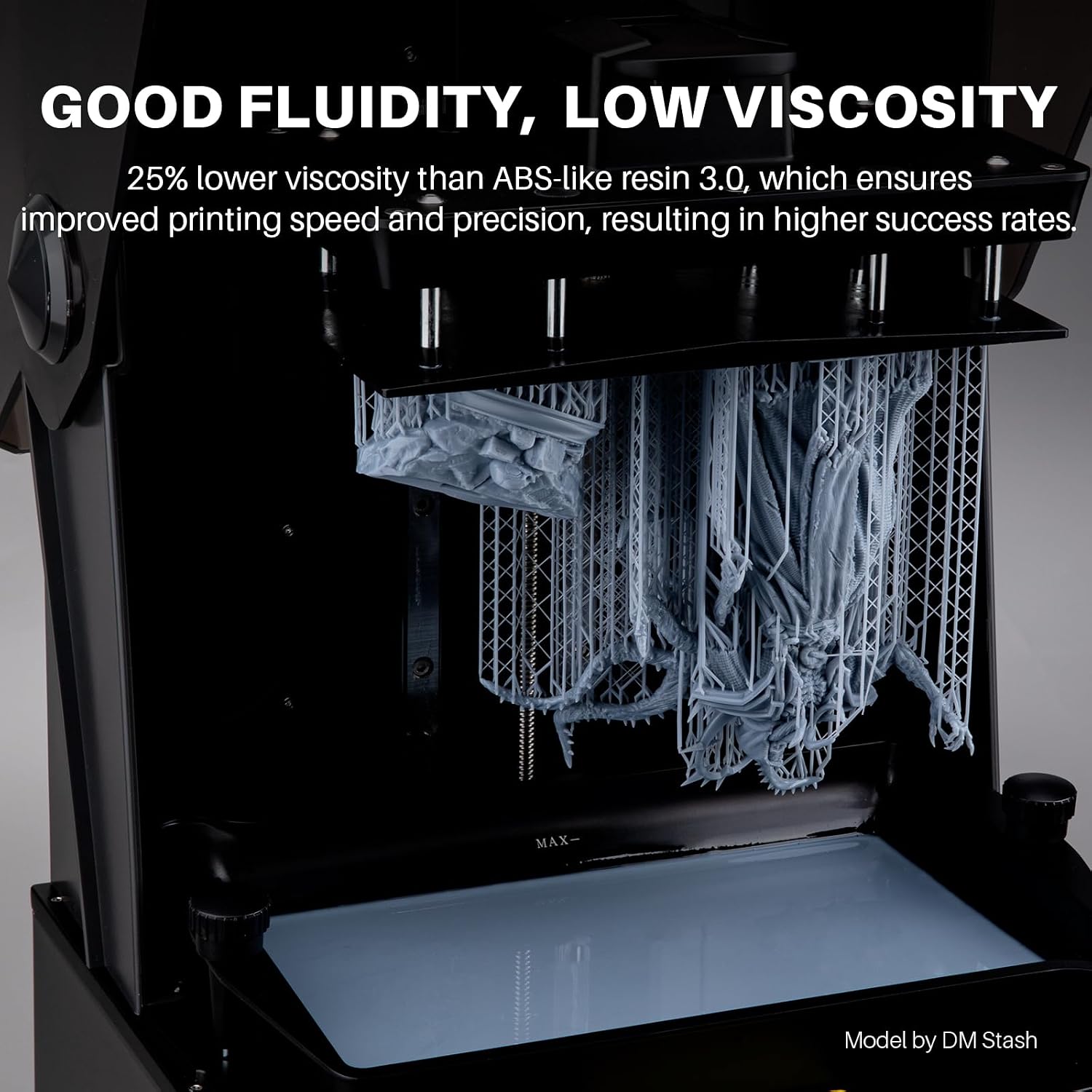 ELEGOO ABS-Like 3.0+ 3D Printer Resin Grey 1000g | Upgraded 3D Printer Photopolymer Resin, Higher Heat-Resistance