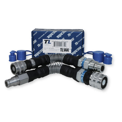 Adapter Set Flat Face Coupler | Converts 1/2 Body to 3/8 Body | Hydraulic Quick Connect Coupler | ISO 16028 | Model TL144