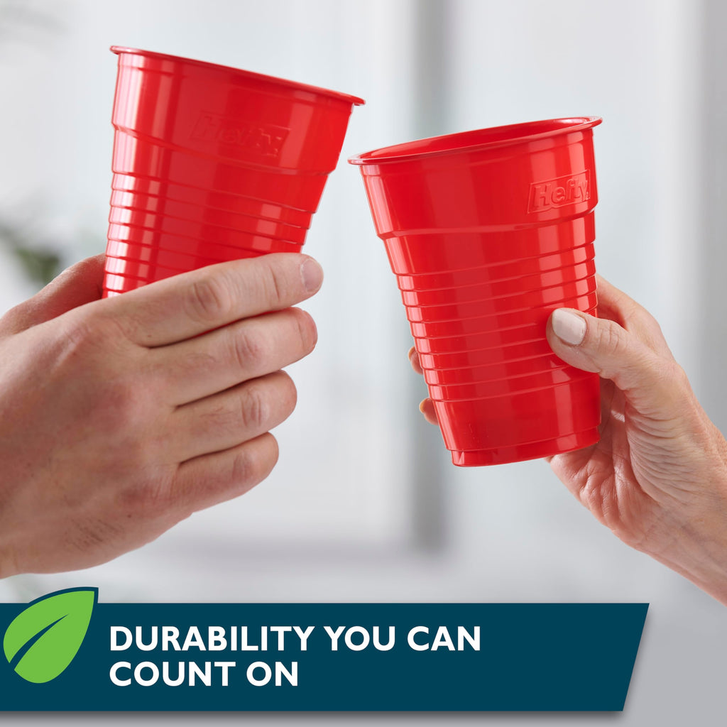 EcoSave Compostable Party Cups, 18 oz, 16 Count (Pack of 3), 48 Total