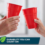 EcoSave Compostable Party Cups, 18 oz, 16 Count (Pack of 3), 48 Total