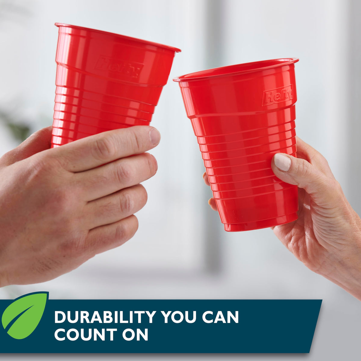 EcoSave Compostable Party Cups, 18 oz, 16 Count (Pack of 3), 48 Total