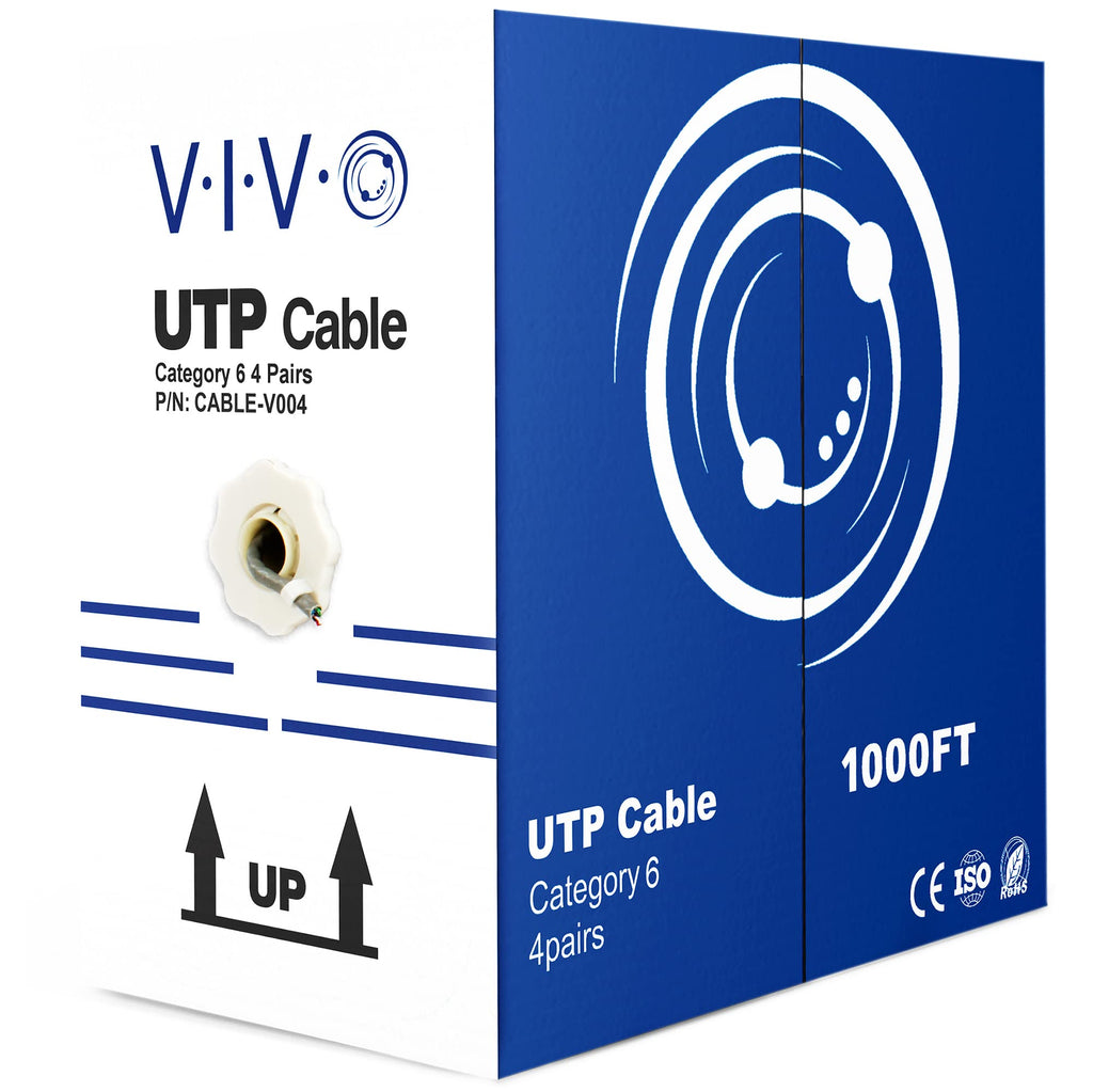 VIVO 1,000ft Bulk Cat6 Ethernet Cable Wire, Gray