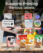 M110 Label Maker with 3 Tapes, Bluetooth Portable Thermal Printer