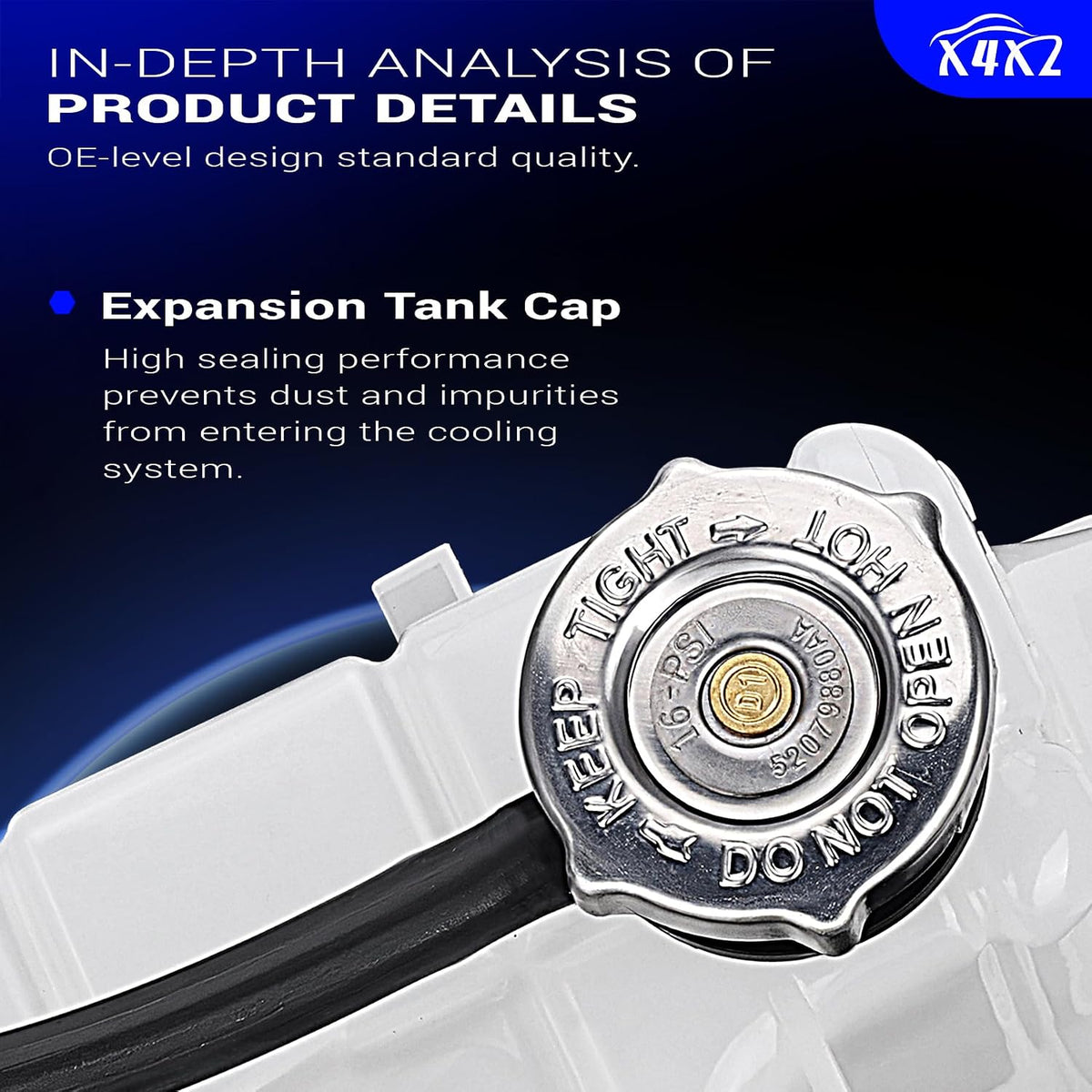 603-056 Coolant Reservoir w/Cap for Select 2005-10 Chrysler Dodge Models