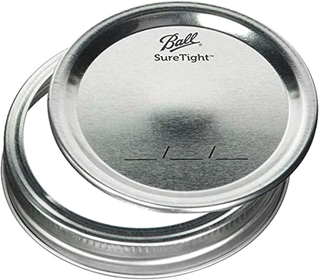 Ball Regular Mouth Lids and Bands - 12 Lids per Pack (2 Pack) - Fits Kerr Mason Jars + M.E.M Rubber Jar Opener Included