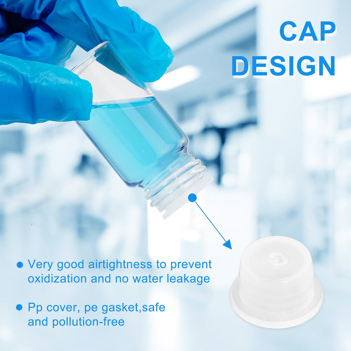 10ml Clear Glass Vials with Screw Caps 20PCS