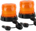 2pcs LED Warning Flash Beacon Lights, 60 LED Amber Warning Safety Flashing Strobe Lights with Magnetic and 16 ft