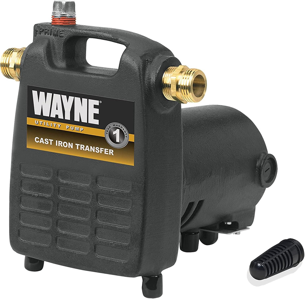 WAYNE PC4 1/2 HP Cast Iron Multi-Purpose Transfer Pump – Non-Submersible Utility Water Pump with Suction Strainer, Model 55832