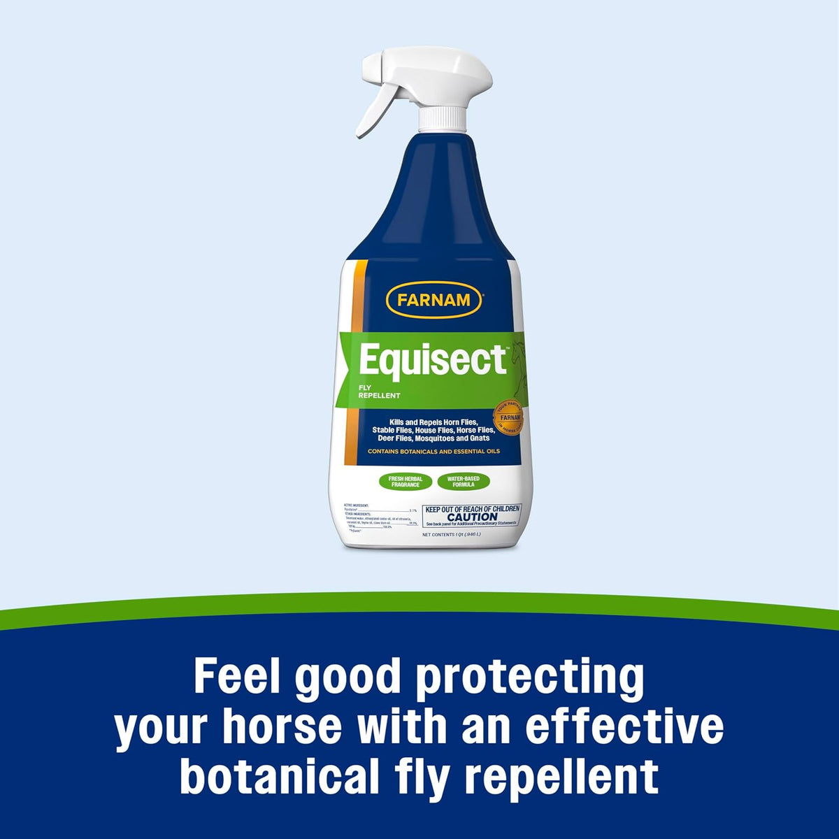Equisect Water-Based Botanical Fly Repellent for Horses, 32 oz