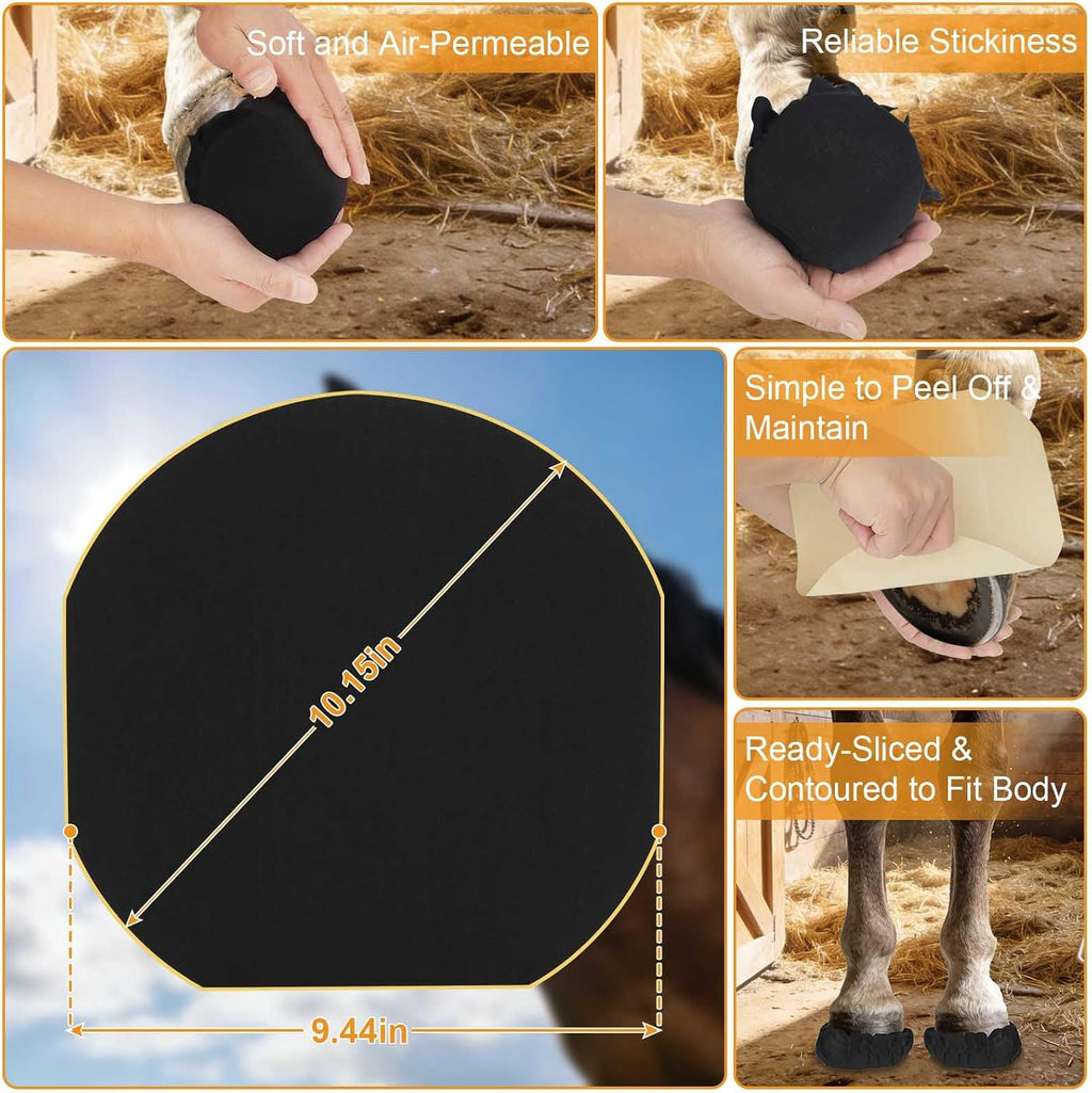12 Pack Horse Hoof Tape, Hoof Abscess Pads Wrap for Horse, Breathable Hoof Tape Hoof Packing for Hoof Laminitis