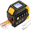 4-in-1 Laser Tape Measure with Level and Crosshairs, 16FT AutoLock Measuring Tape and 130FT Laser Measurement Tool