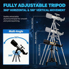 Telescope for Adults, 70mm Aperture 400mm Refractor Telescope for Astronomy Beginners with AZ Mount, Phone Adapter