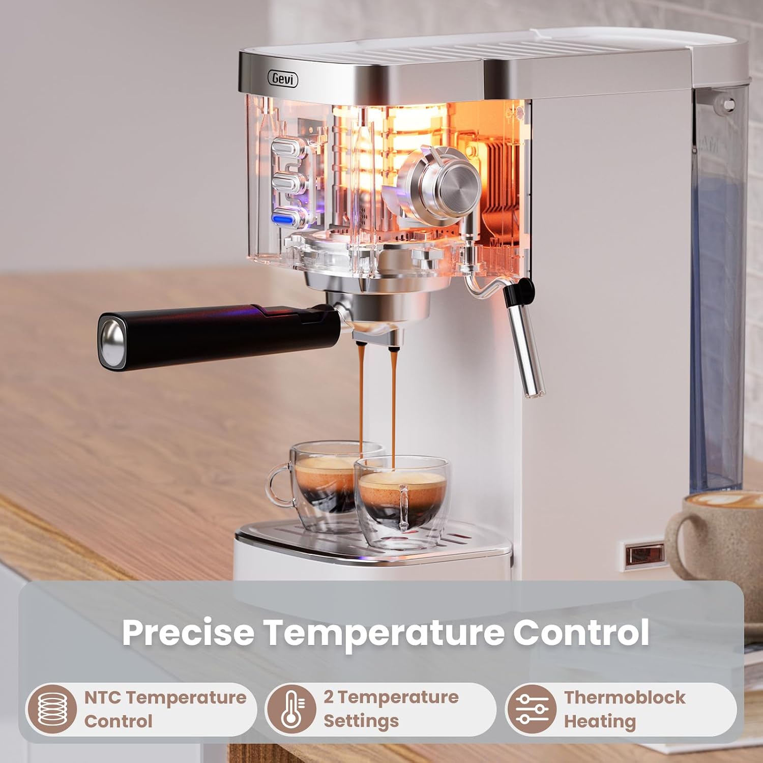 20 Bar Compact Espresso Machine with Milk Frother for Latte&Cappuccino | Budget under$150; Removable Water Tank;
