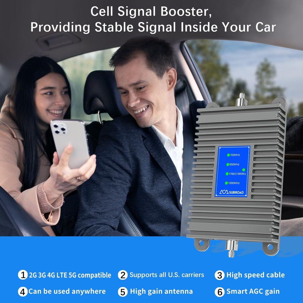 Cell Phone Signal Booster for Truck, Off Road Vehicles,RV,SUV | | High Gain Antenna | Vehicle Cell Phone Booster