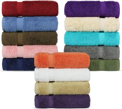 100% Cotton 12-Pack Washcloths 13x13, Multicolor | 100% cotton washcloths, 12-pack 13x13, OEKO-TEX certified, soft