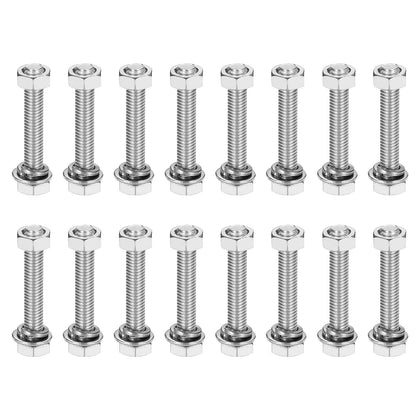 M4 x 12mm 304 Stainless Steel Bolts and Nuts Assortment Kit 30 Sets