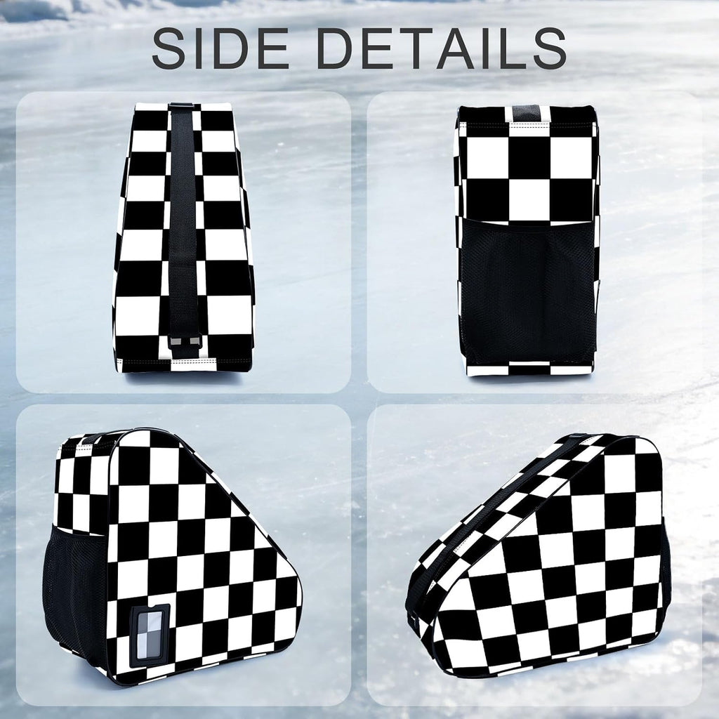 Camo Print Skate Bag For Ice Roller Inline Skates With Adjustable Shoulder Strap Fit Women Men Adults